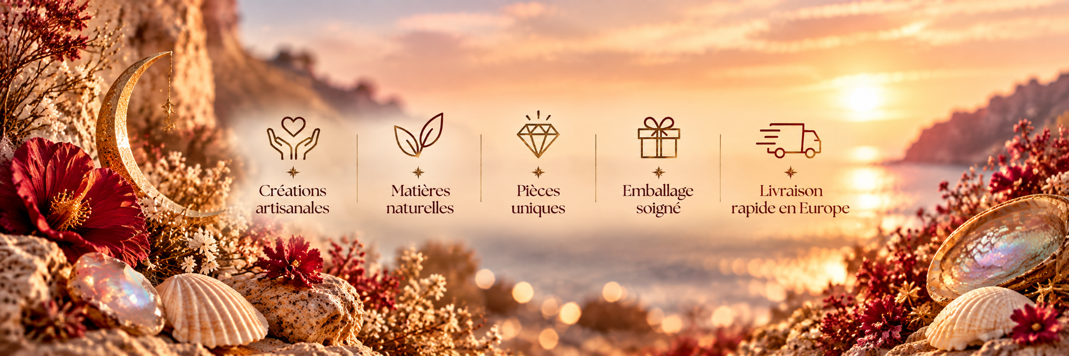 Bijoux artisanaux créés avec passion, inspirés par la nature et les émotions.